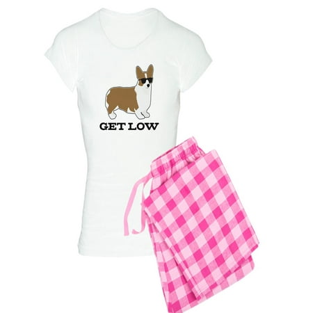 CafePress - Get Low Corgi - Women s Light Pajamas