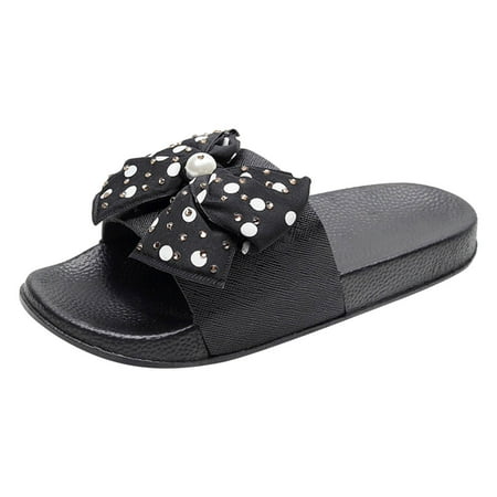 Gzea Indoor Outdoor Slippers Women Slippers Fashion Pearl Bow Decoration Summer New Pattern Non Slip Lightweight Large Shoes Black 40
Gzea Indoor Outdoor Slippers Women Slippers Fashion Pearl Bow Decoration Summer New Pattern Non Slip Lightweight Large Shoes Black 40