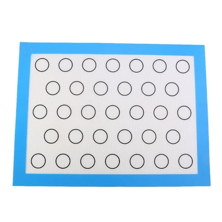 Nonstick Silicone Baking Mat Oven Pastry Liner Macaron Cake Cookie Sheet Kitchen (Blue)