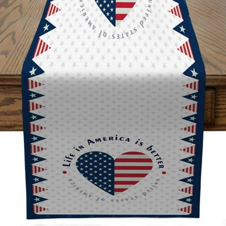 Independence Day 4th of July Table Runner Dresser Scarves Linen Burlap Table Runners Cloth for Dinner Holiday Party Kitchen Decor Patriotic American Flag 13x70inch
Independence Day 4th of July Table Runner Dresser Scarves Linen Burlap Table Runners Cloth for Dinner Holiday Party Kitchen Decor Patriotic American Flag 13x70inch