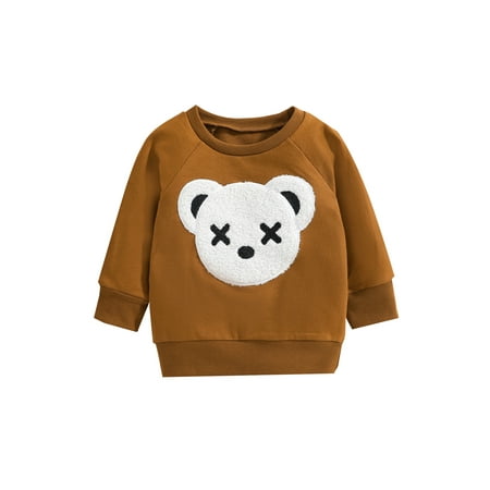Genuiskids Toddler Baby Boy Girl Bear Embroidery Pullover Sweatshirt Tops Long-sleeved Round Neck Warm Breathable Tops Fall Winter Jumper
Genuiskids Toddler Baby Boy Girl Bear Embroidery Pullover Sweatshirt Tops Long-sleeved Round Neck Warm Breathable Tops Fall Winter Jumper