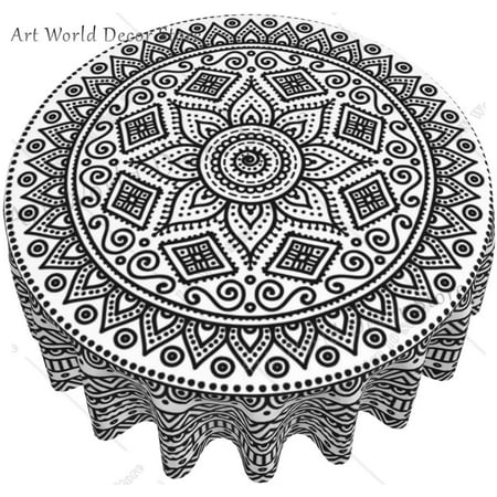 Round Tablecloth 60In Mandala Polyester Table Cover Circular Table Covers for Round Table Dining/Table/Wedding/Restaurant/Party
Round Tablecloth 60In Mandala Polyester Table Cover Circular Table Covers for Round Table Dining/Table/Wedding/Restaurant/Party