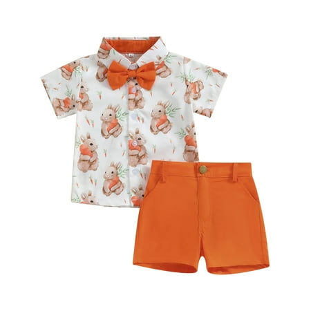 Mevireiy Baby Boys Easter Outfits Bunny Print Lapel Button Up Shirt Tops Elastic Shorts Orange 3-4 Years
Mevireiy Baby Boys Easter Outfits Bunny Print Lapel Button Up Shirt Tops Elastic Shorts Orange 3-4 Years