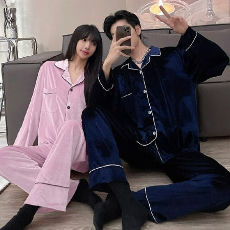 PIKADINGNIS Autumn Winter Flannel Mens Pajamas Set Solid Warm Golden Velvet Women Sleepwear Couple Pajama Sets Sleep&Lounge Home Clothes
PIKADINGNIS Autumn Winter Flannel Mens Pajamas Set Solid Warm Golden Velvet Women Sleepwear Couple Pajama Sets Sleep&Lounge Home Clothes