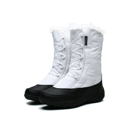 Lacyhop Womens Winter Boot Faux Fur Snow Boots Mid Calf Warm Booties Sports Non-slip Hiking Bootie Slip Resistant Plush Lined Outdoor Shoes White 6
Lacyhop Womens Winter Boot Faux Fur Snow Boots Mid Calf Warm Booties Sports Non-slip Hiking Bootie Slip Resistant Plush Lined Outdoor Shoes White 6