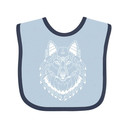 Inktastic Tribal Wolf Head Gift Baby Boy or Baby Girl Bib