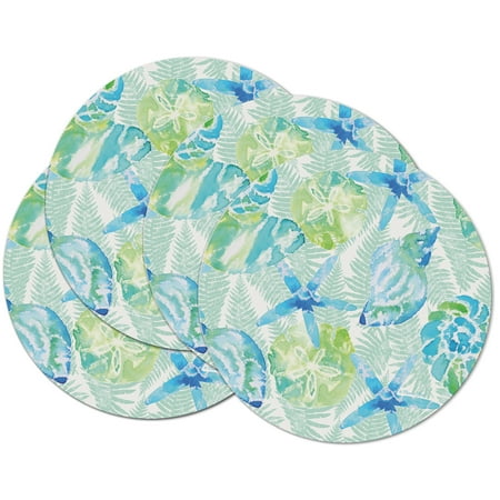CounterArt Isla Mona Round 4 Pack Reversible Easy Care Flexible Plastic Placemat 13.5 Diameter
CounterArt Isla Mona Round 4 Pack Reversible Easy Care Flexible Plastic Placemat 13.5 Diameter