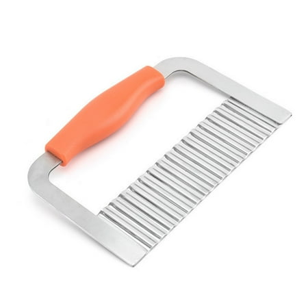 Crinkle Cutter Stainless Steel Potato Slicer Heavy Duty Wavy Crinkle Cutting Chopping Tools with Wooden Handle for Carrot Veggies
Crinkle Cutter Stainless Steel Potato Slicer Heavy Duty Wavy Crinkle Cutting Chopping Tools with Wooden Handle for Carrot Veggies