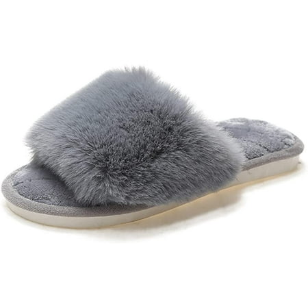PIKADINGNIS Women s Fuzzy Fur Flat Slippers Soft Open Toe House Slippers Memory Foam Sandals Slides Home Slippers Indoor Outdoor
PIKADINGNIS Women s Fuzzy Fur Flat Slippers Soft Open Toe House Slippers Memory Foam Sandals Slides Home Slippers Indoor Outdoor