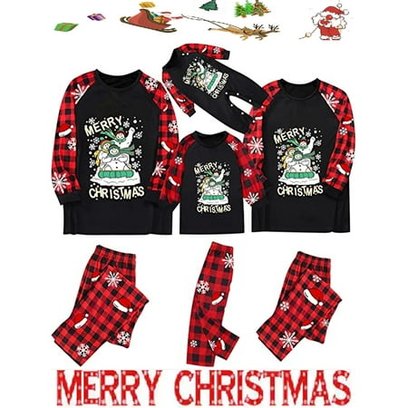 Licupiee Christmas Family Matching Pajamas Set Long Sleeve Snowman Elk Print Tops with Plaid Pants Red Black Snowman
Licupiee Christmas Family Matching Pajamas Set Long Sleeve Snowman Elk Print Tops with Plaid Pants Red Black Snowman