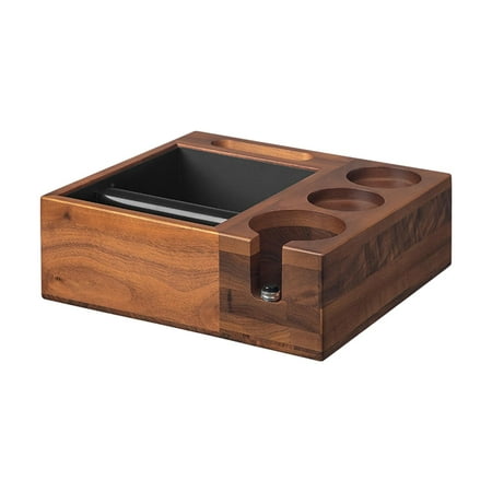 Organizer Box Accs for Kitchen Grind Tamper Espresso Machine Walnut 51mm