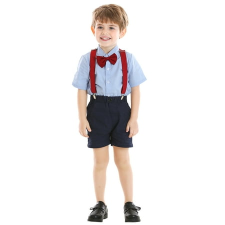 Toddler Baby Boys Gentleman Bow Tie Solid T-Shirt Tops+Suspender Shorts Outfits For 12-18 Months
Toddler Baby Boys Gentleman Bow Tie Solid T-Shirt Tops+Suspender Shorts Outfits For 12-18 Months