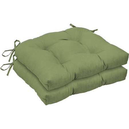 Better Homes and Gardens Outdoor Patio Wicker Seat Cushion, Set of Two