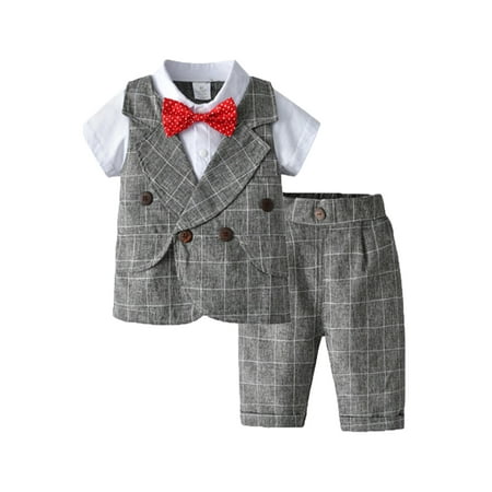 LAPAKIDS Baby Boy Formal Outfits Short Sleeve Shirt Bow Tie Pants Gentleman Outfits Set 6-9 Months
LAPAKIDS Baby Boy Formal Outfits Short Sleeve Shirt Bow Tie Pants Gentleman Outfits Set 6-9 Months