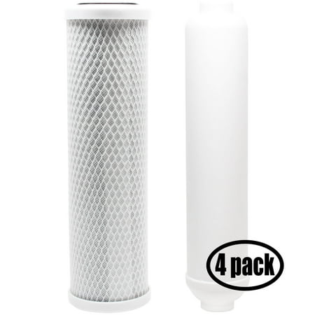 4-Pack Replacement for Filter Kit for Crystal Quest CQE-RO-00104 RO System - Includes Carbon Block Filter & Inline Filter Cartridge - Denali Pure Brand
4-Pack Replacement for Filter Kit for Crystal Quest CQE-RO-00104 RO System - Includes Carbon Block Filter & Inline Filter Cartridge - Denali Pure Brand