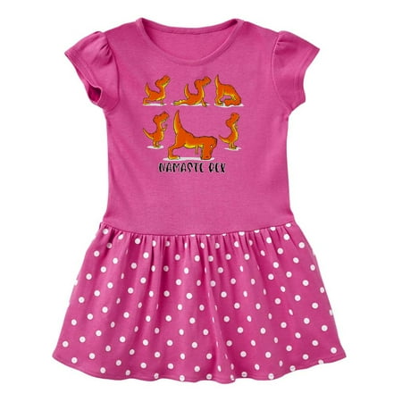 Inktastic Namaste Rex Yoga Master Group Gift Toddler Girl Dress