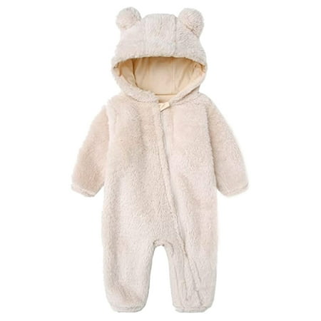 Newborn Baby Jumpsuit Hooded Fleece Rompers Long Sleeve Onesies Outwear Outfits(Beige white)
Newborn Baby Jumpsuit Hooded Fleece Rompers Long Sleeve Onesies Outwear Outfits(Beige white)