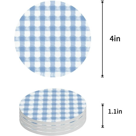 ZHANZZK Rural Retro Sky Blue Watercolor Lattice Set of 4 Round Coaster for Drinks Absorbent Ceramic Stone Coasters Cup Mat with Cork Base for Home Kitchen Room Coffee Table Bar Decor
ZHANZZK Rural Retro Sky Blue Watercolor Lattice Set of 4 Round Coaster for Drinks Absorbent Ceramic Stone Coasters Cup Mat with Cork Base for Home Kitchen Room Coffee Table Bar Decor