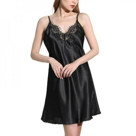 SweetCandy Lace One-Piece Pajama V neck Sleeveless Knee-Length Sleepwear Pullover Loungewear Black S
SweetCandy Lace One-Piece Pajama V neck Sleeveless Knee-Length Sleepwear Pullover Loungewear Black S