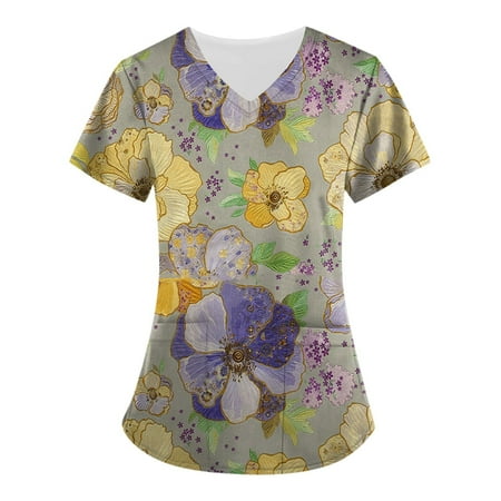 CHMORA Scrub Tops Women Print Print Nurse Uniforms for Women Short Sleeve V-Neck Shirts Tee Tops with Pockets(Yellow XXL)
CHMORA Scrub Tops Women Print Print Nurse Uniforms for Women Short Sleeve V-Neck Shirts Tee Tops with Pockets(Yellow XXL)