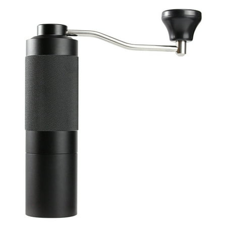 Manual Coffee Grinder Portable Adjustable Stainless for Kitchen Black