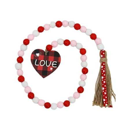 HeroNeo Valentine s Day Wooden Beads Garland with Tassel Plaid Heart Love Pendant Decor
HeroNeo Valentine s Day Wooden Beads Garland with Tassel Plaid Heart Love Pendant Decor