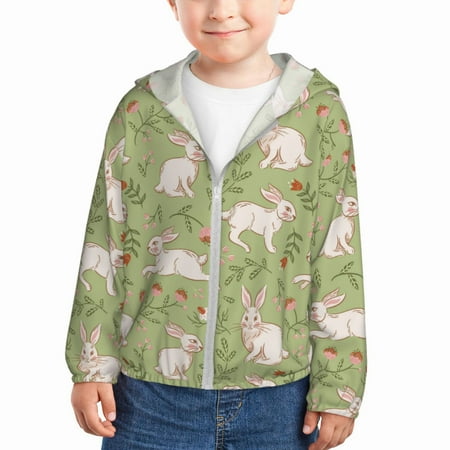 Gaeub Cute Rabbit And Flower Print Athletic Sun Protection Hoodie for Kids Long Sleeve Outdoor UV Shirt Running Fishing Top for Boys Girls-18 Months
Gaeub Cute Rabbit And Flower Print Athletic Sun Protection Hoodie for Kids Long Sleeve Outdoor UV Shirt Running Fishing Top for Boys Girls-18 Months
