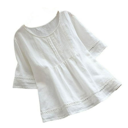 Crop Tops for Women Sequin Tops for Women Women s Casual Round Neck Half Sleeve Solid Loose Shirt Hallow Out Cotton and Linen Blouse Tops High Top Women Maternity Tops on Sales White 2XL
Crop Tops for Women Sequin Tops for Women Women s Casual Round Neck Half Sleeve Solid Loose Shirt Hallow Out Cotton and Linen Blouse Tops High Top Women Maternity Tops on Sales White 2XL