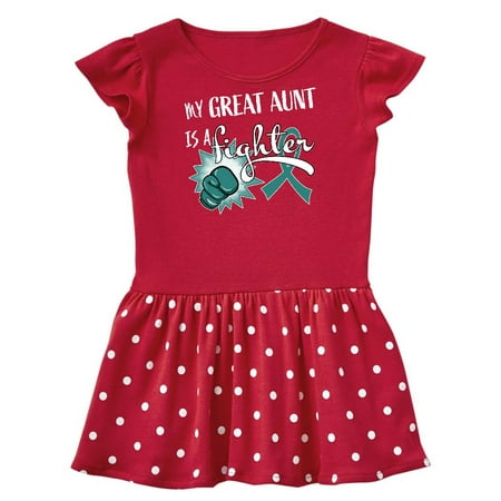 Inktastic Ovarian Cancer Awareness- My Great Aunt Is a Fighter Gift Toddler Girl Dress
Inktastic Ovarian Cancer Awareness- My Great Aunt Is a Fighter Gift Toddler Girl Dress