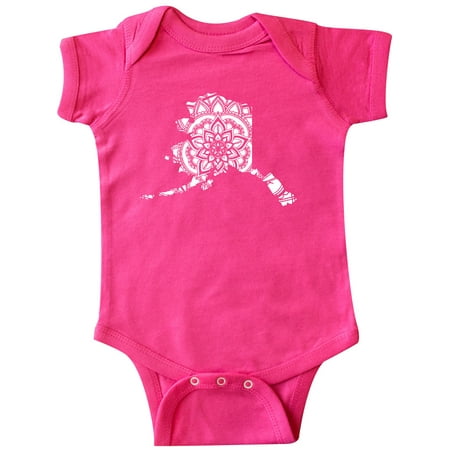 Inktastic Alaska Silhouette Mandala Gift Baby Boy or Baby Girl Bodysuit