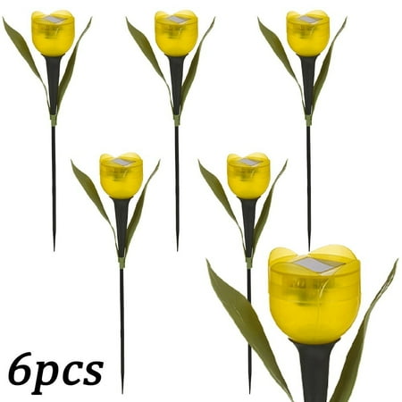 GLFSIL 6 Garden Tulip Flower Shape LED Solar Powered Lights Outdoor Yard Standing Decor
GLFSIL 6 Garden Tulip Flower Shape LED Solar Powered Lights Outdoor Yard Standing Decor