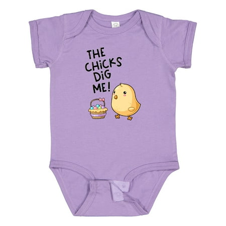 Inktastic The Chicks Dig Me Easter Baby Chick with Basket and Eggs Gift Baby Boy or Baby Girl Bodysuit
Inktastic The Chicks Dig Me Easter Baby Chick with Basket and Eggs Gift Baby Boy or Baby Girl Bodysuit