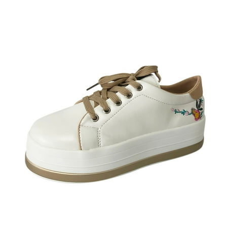 Casual Shoes for Women Fashion Summer Women Casual Shoes Solid Color Flowers Thick Sole Lace Up Shallow Mouth Shoes for Women Pu 42
Casual Shoes for Women Fashion Summer Women Casual Shoes Solid Color Flowers Thick Sole Lace Up Shallow Mouth Shoes for Women Pu 42