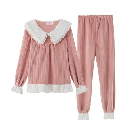 Women s Pajamas Set Fashion Fleece Long Sleeve Sleepwear Casual Warming Nightgown for Autumn Winter New
Women s Pajamas Set Fashion Fleece Long Sleeve Sleepwear Casual Warming Nightgown for Autumn Winter New