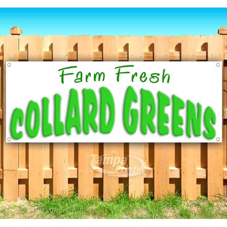 Farm Fresh Collard Greens 13 oz heavy duty vinyl banner sign with metal grommets, new, store, advertising, flag, (many sizes available)