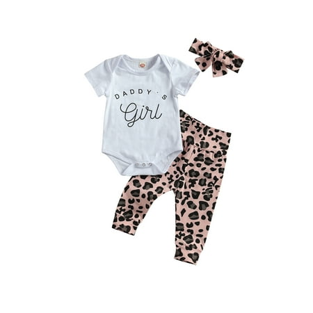 Yinyinxull 3Pcs Newborn Baby Girls Outfits Letter Print Romper+Leopard Pants+Headband Set White 6-12 Months
Yinyinxull 3Pcs Newborn Baby Girls Outfits Letter Print Romper+Leopard Pants+Headband Set White 6-12 Months