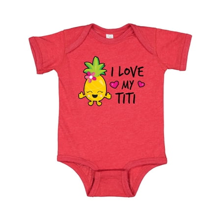 Inktastic I Love My Titi with Pineapple Gift Baby Girl Bodysuit