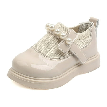 WREESH Toddler Girls School Uniform Shoes: Comfortable Oxford Dress Shoes with Knitted Elastic Mouth Fashion Pearl and Non-Slip Soles Beige
WREESH Toddler Girls School Uniform Shoes: Comfortable Oxford Dress Shoes with Knitted Elastic Mouth Fashion Pearl and Non-Slip Soles Beige