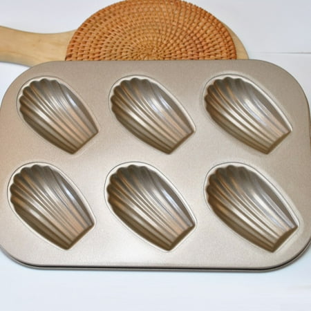 Carbon Steel Cake Mold 6-hole Madeleine Pan Non-stick Durable High quality
Carbon Steel Cake Mold 6-hole Madeleine Pan Non-stick Durable High quality