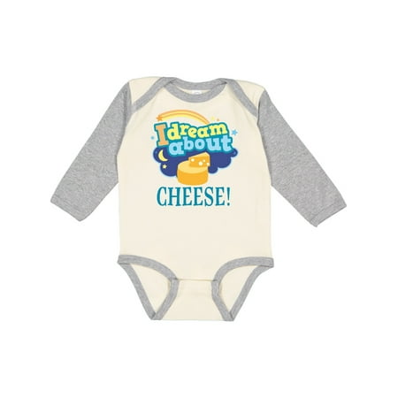 Inktastic Dream About Cheese Gift Baby Boy or Baby Girl Long Sleeve Bodysuit