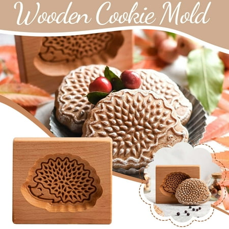 loopsun Carved Wooden Cookie Shortbread Mold Cookie Molds With Good Wishes
