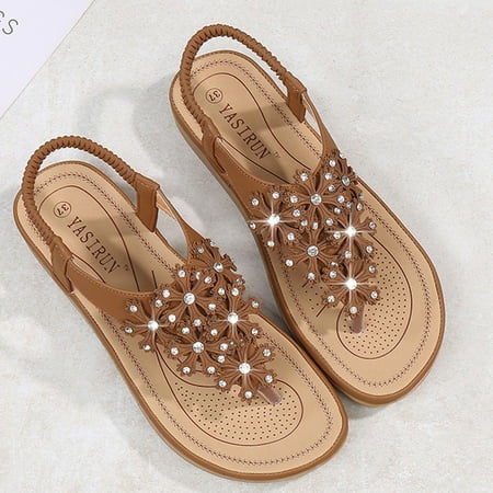 XIAOFFENN Summer Women Ladies Fashion Crystal Floral Casual Flat Roman Shoes Sandals
XIAOFFENN Summer Women Ladies Fashion Crystal Floral Casual Flat Roman Shoes Sandals