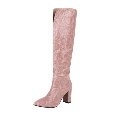 Tepsmf Thigh High Boots Autumn And Plus Size Womens Winter Boots Boots Thick High-heeled Sleeve Snake Print Pointed Toe High Knee-length Boots
Tepsmf Thigh High Boots Autumn And Plus Size Womens Winter Boots Boots Thick High-heeled Sleeve Snake Print Pointed Toe High Knee-length Boots
