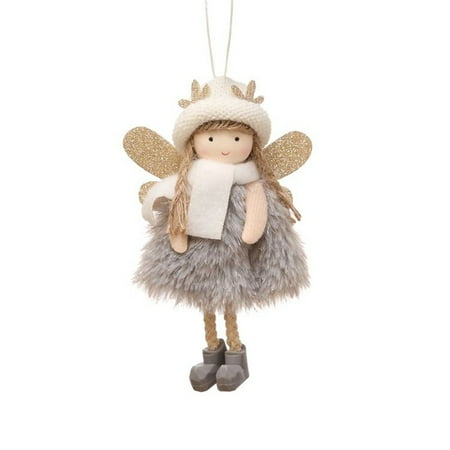 Christmas Angel Plush Doll Pendant Xmas Tree Hanging Ornaments Party Decoration
