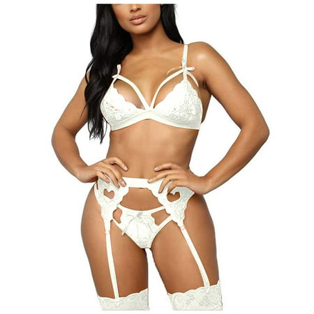 MIARHB Ladies Erotic Lingerie Lace Strap Garter Belt Fashion Lingerie Set