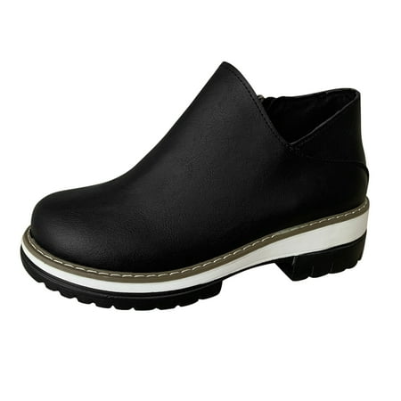 Luiyenes Ladies Vintage Solid Color Leather Side Zip Round Toe Heel Fashion Short Boots
Luiyenes Ladies Vintage Solid Color Leather Side Zip Round Toe Heel Fashion Short Boots