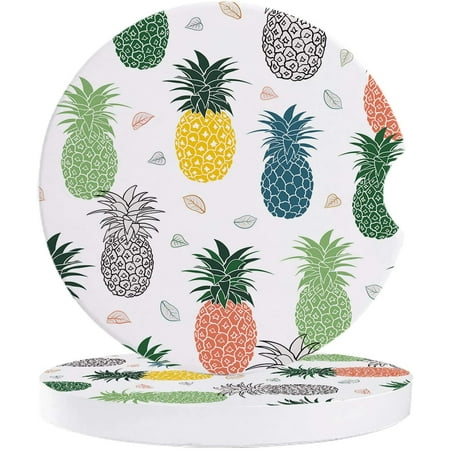 KXMDXA Cartoon Colorful Pineapple White Set of 6 Car Coaster for Drinks Absorbent Ceramic Stone Coasters Cup Mat with Cork Base for Home Kitchen Room Coffee Table Bar Decor
KXMDXA Cartoon Colorful Pineapple White Set of 6 Car Coaster for Drinks Absorbent Ceramic Stone Coasters Cup Mat with Cork Base for Home Kitchen Room Coffee Table Bar Decor