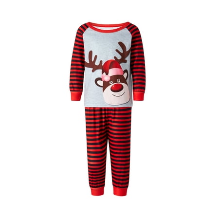 Amuver Parent-Child Pajama Set Christmas Cartoon Elk Print Tops + Striped Pants Family Clothing Set
Amuver Parent-Child Pajama Set Christmas Cartoon Elk Print Tops + Striped Pants Family Clothing Set