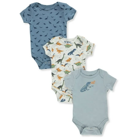 Cribmates Baby Boys 3-Pack Bodysuits - blue/multi 0 - 3 months (Newborn)