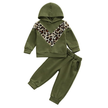 Nokpsedcb Autumn Kids Boys Leisure Clothes Set Leopard Long Sleeve Hooded Pullover Trousers with Pockets Green 3-4 Years
Nokpsedcb Autumn Kids Boys Leisure Clothes Set Leopard Long Sleeve Hooded Pullover Trousers with Pockets Green 3-4 Years